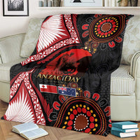 Tonga and Australia ANZAC Day Blanket Aboriginal and Ngatu Art Pattern - Gallipoli Lest We Forget LT03 - Polynesian Pride