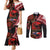 Tonga and Australia ANZAC Day Couples Matching Mermaid Dress and Long Sleeve Button Shirt Aboriginal and Ngatu Art Pattern - Gallipoli Lest We Forget