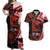 Tonga and Australia ANZAC Day Couples Matching Off Shoulder Maxi Dress and Hawaiian Shirt Aboriginal and Ngatu Art Pattern - Gallipoli Lest We Forget