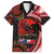 Tonga and Australia ANZAC Day Family Matching Short Sleeve Bodycon Dress and Hawaiian Shirt Aboriginal and Ngatu Art Pattern - Gallipoli Lest We Forget