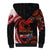 Tonga and Australia ANZAC Day Sherpa Hoodie Aboriginal and Ngatu Art Pattern - Gallipoli Lest We Forget