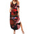 Tonga and Australia ANZAC Day Summer Maxi Dress Aboriginal and Ngatu Art Pattern - Gallipoli Lest We Forget