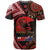 Tonga and Australia ANZAC Day T Shirt Aboriginal and Ngatu Art Pattern - Gallipoli Lest We Forget