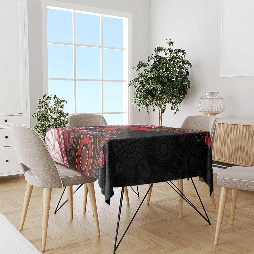 Tonga and Australia ANZAC Day Tablecloth Aboriginal and Ngatu Art Pattern - Gallipoli Lest We Forget LT03 - Polynesian Pride