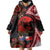 Tonga and Australia ANZAC Day Wearable Blanket Hoodie Aboriginal and Ngatu Art Pattern - Gallipoli Lest We Forget