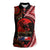 Tonga and Australia ANZAC Day Women Sleeveless Polo Shirt Aboriginal and Ngatu Art Pattern - Gallipoli Lest We Forget