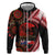 Tonga and Australia ANZAC Day Zip Hoodie Aboriginal and Ngatu Art Pattern - Gallipoli Lest We Forget