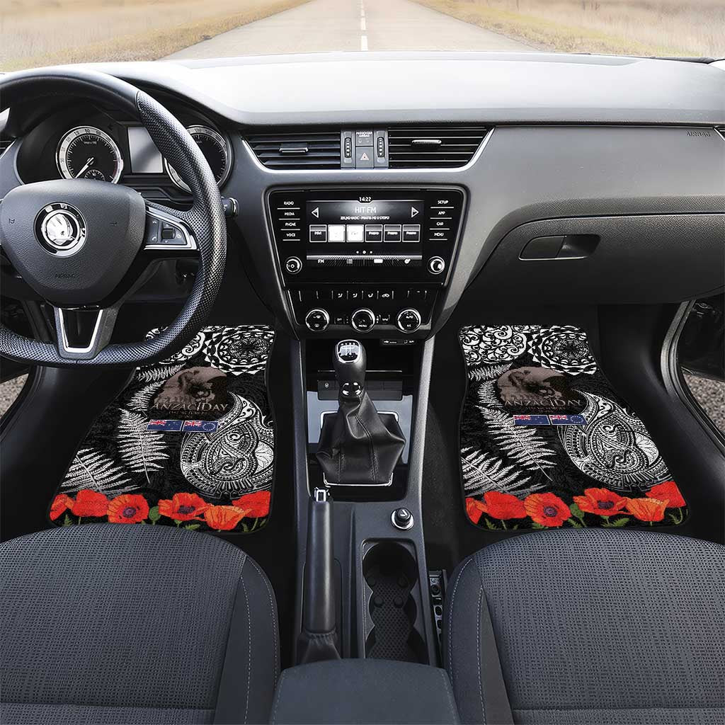 New Zealand and Cook Islands ANZAC Day Car Mats Gallipoli Lest We Forget Tatau Art Tribal and Maori Tattoo with Fern