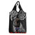 New Zealand and Cook Islands ANZAC Day Grocery Bag Gallipoli Lest We Forget Tatau Art Tribal and Maori Tattoo with Fern