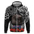 New Zealand and Cook Islands ANZAC Day Zip Hoodie Gallipoli Lest We Forget Tatau Art Tribal and Maori Tattoo with Fern