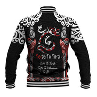 Aotearoa Toitu Te Tiriti-Maori Taniwha Baseball Jacket Toitu Te Whenua Toitu Te Reo Maori