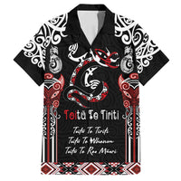 Aotearoa Toitu Te Tiriti-Maori Taniwha Family Matching Tank Maxi Dress and Hawaiian Shirt Toitu Te Whenua Toitu Te Reo Maori