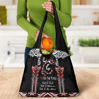 Aotearoa Toitu Te Tiriti-Maori Taniwha Grocery Bag Toitu Te Whenua Toitu Te Reo Maori