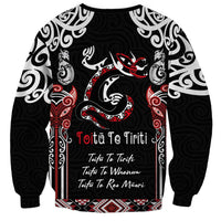 Aotearoa Toitu Te Tiriti-Maori Taniwha Sweatshirt Toitu Te Whenua Toitu Te Reo Maori