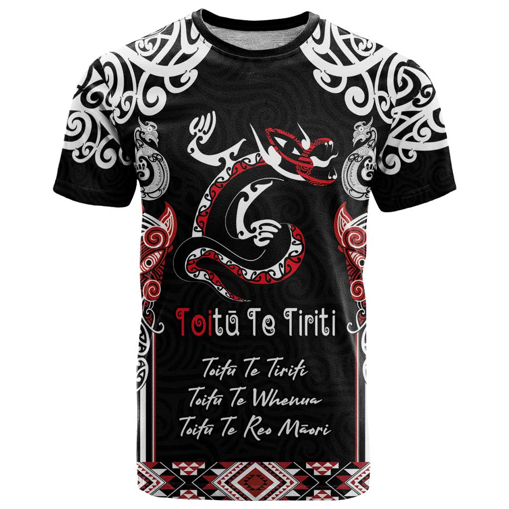 Aotearoa Toitu Te Tiriti-Maori Taniwha T Shirt Toitu Te Whenua Toitu Te Reo Maori