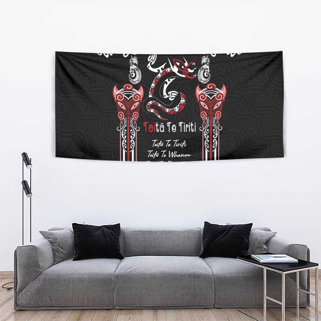 Aotearoa Toitu Te Tiriti-Maori Taniwha Tapestry Toitu Te Whenua Toitu Te Reo Maori