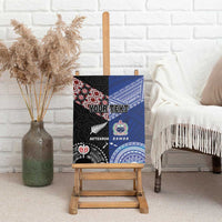 Personalised Aotearoa and Samoa Together Canvas Wall Art Tatau Art Tattoos-Taniko and Tukutuku with Maori Pattern LT03 - Polynesian Pride