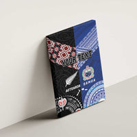 Personalised Aotearoa and Samoa Together Canvas Wall Art Tatau Art Tattoos-Taniko and Tukutuku with Maori Pattern LT03 - Polynesian Pride