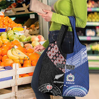 Personalised Aotearoa and Samoa Together Grocery Bag Tatau Art Tattoos-Taniko and Tukutuku with Maori Pattern
