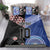 Custom Aotearoa and Samoa Rugby Bedding Set Maori Warrior and Teuila Emblem-Tatau with Taniko Art