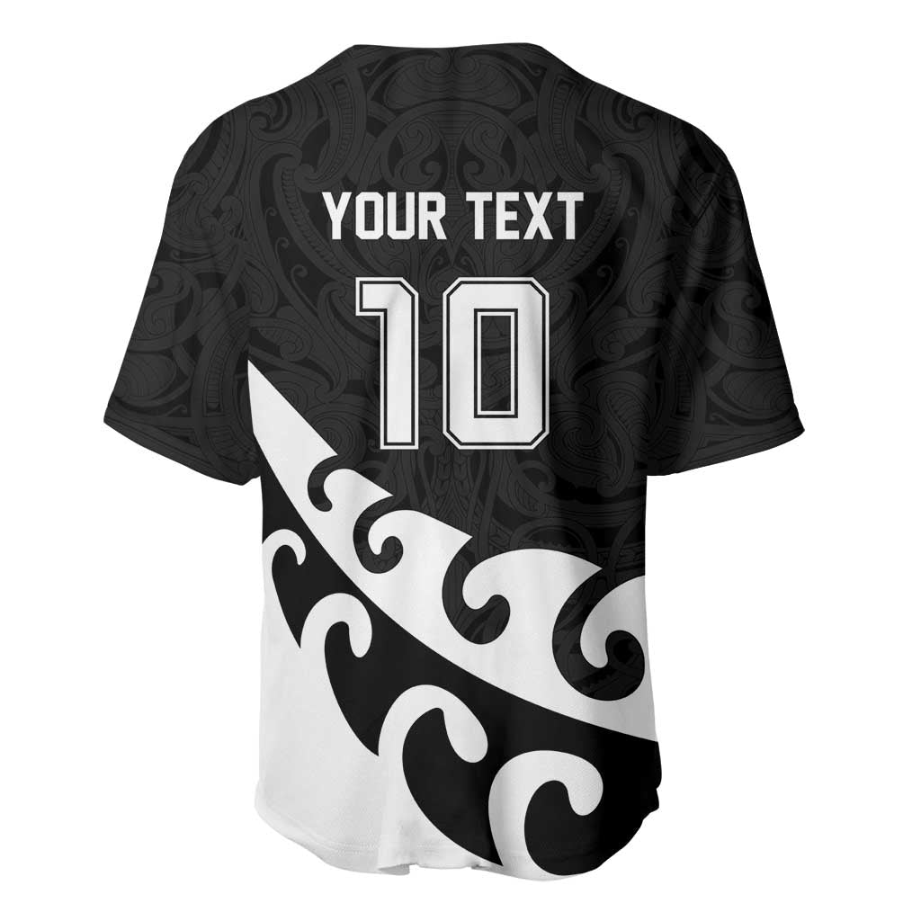Custom NZ Rugby Baseball Jersey Koru and Silver Fern Sporty Style LT03 - Polynesian Pride