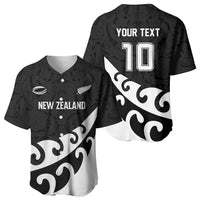 Custom NZ Rugby Baseball Jersey Koru and Silver Fern Sporty Style LT03 - Polynesian Pride