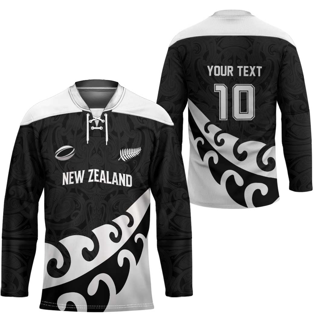 Custom NZ Rugby Hockey Jersey Koru and Silver Fern Sporty Style LT03 - Polynesian Pride