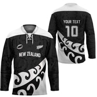 Custom NZ Rugby Hockey Jersey Koru and Silver Fern Sporty Style LT03 - Polynesian Pride