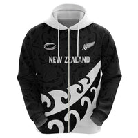 Custom NZ Rugby Hoodie Koru and Silver Fern Sporty Style LT03 - Polynesian Pride