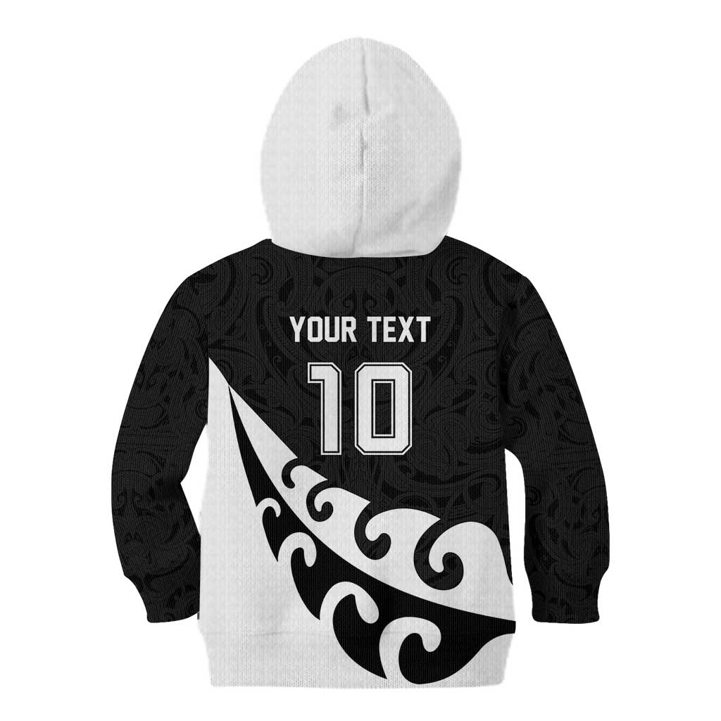 Custom NZ Rugby Kid Hoodie Koru and Silver Fern Sporty Style LT03 - Polynesian Pride