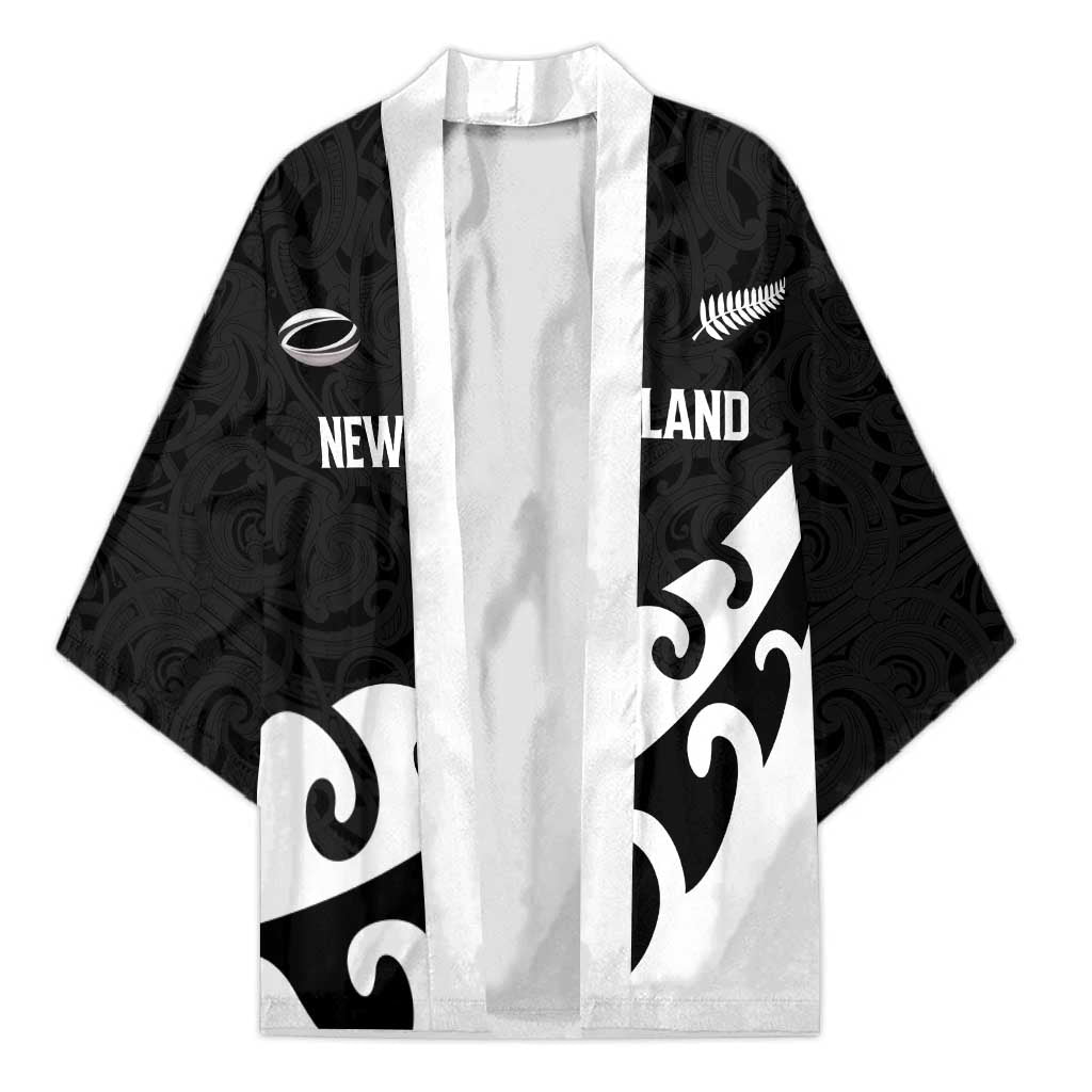 Custom NZ Rugby Kimono Koru and Silver Fern Sporty Style