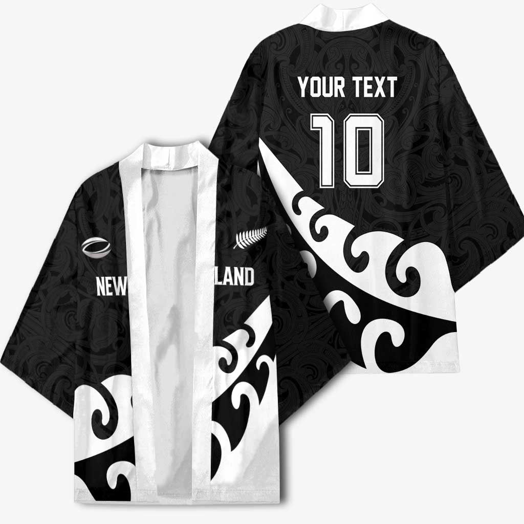 Custom NZ Rugby Kimono Koru and Silver Fern Sporty Style