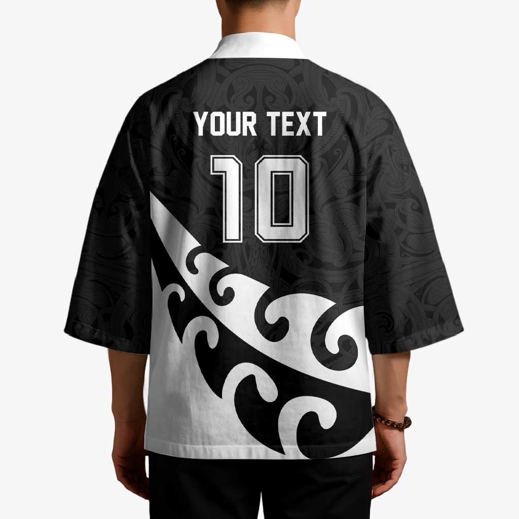 Custom NZ Rugby Kimono Koru and Silver Fern Sporty Style