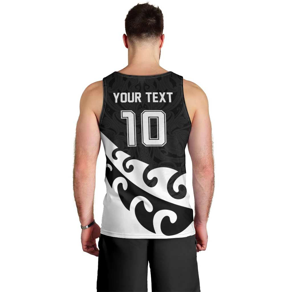Custom NZ Rugby Men Tank Top Koru and Silver Fern Sporty Style LT03 - Polynesian Pride