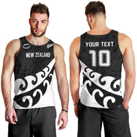 Custom NZ Rugby Men Tank Top Koru and Silver Fern Sporty Style LT03 - Polynesian Pride