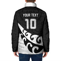 Custom NZ Rugby Padded Jacket Koru and Silver Fern Sporty Style LT03 - Polynesian Pride