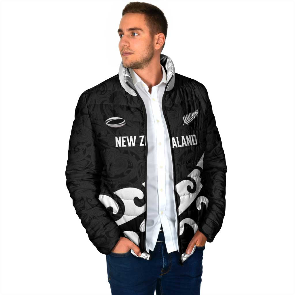 Custom NZ Rugby Padded Jacket Koru and Silver Fern Sporty Style LT03 - Polynesian Pride