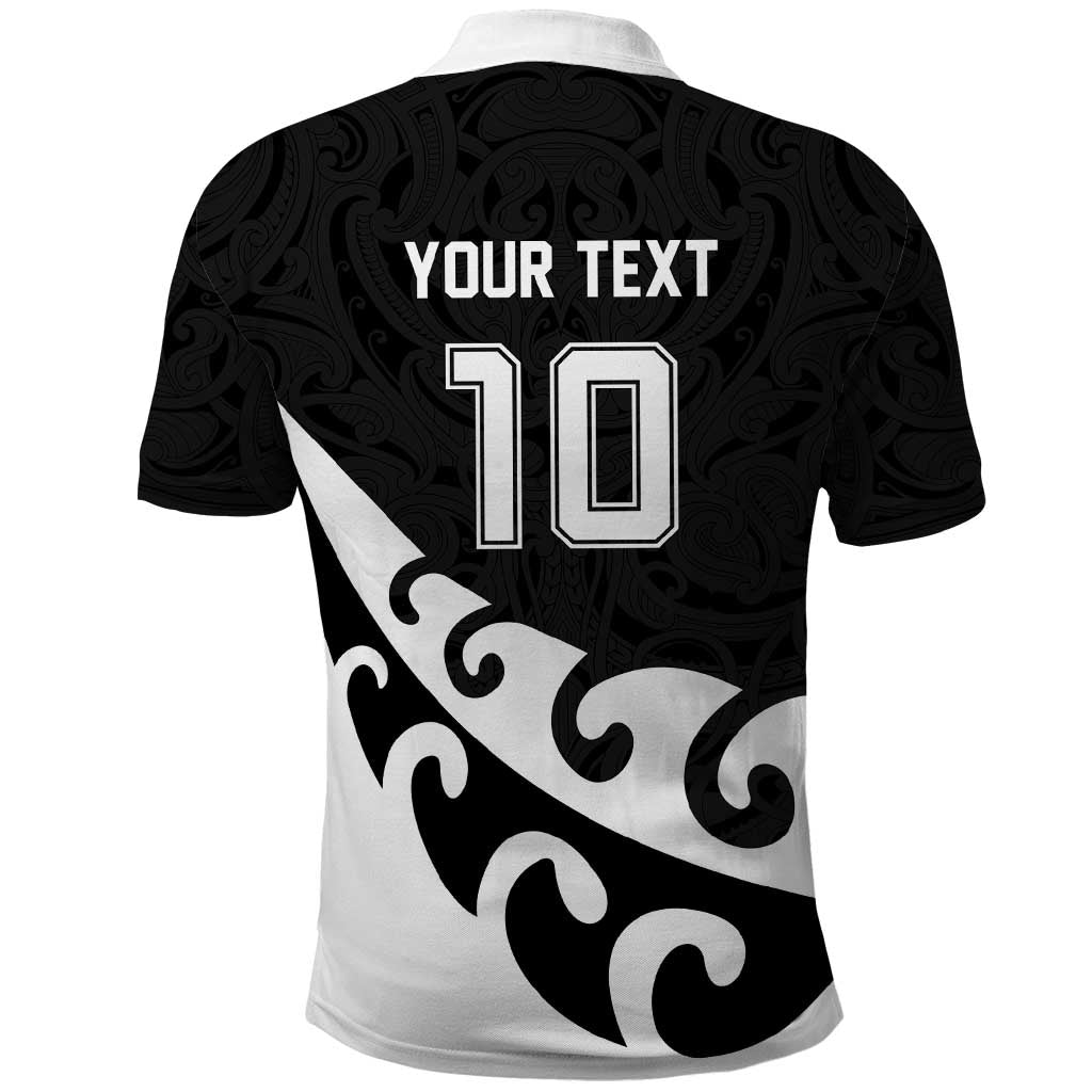 Custom NZ Rugby Polo Shirt Koru and Silver Fern Sporty Style LT03 - Polynesian Pride