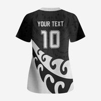 Custom NZ Rugby Scrub Top Koru and Silver Fern Sporty Style LT03 - Polynesian Pride