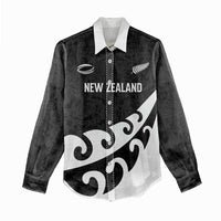 Custom NZ Rugby Women Casual Shirt Koru and Silver Fern Sporty Style LT03 - Polynesian Pride