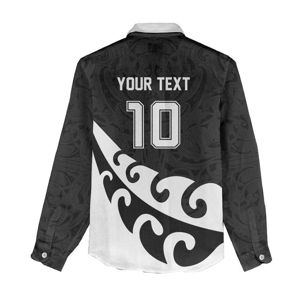 Custom NZ Rugby Women Casual Shirt Koru and Silver Fern Sporty Style LT03 - Polynesian Pride