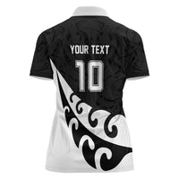 Custom NZ Rugby Women Polo Shirt Koru and Silver Fern Sporty Style LT03 - Polynesian Pride