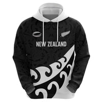 Custom NZ Rugby Zip Hoodie Koru and Silver Fern Sporty Style LT03 - Polynesian Pride