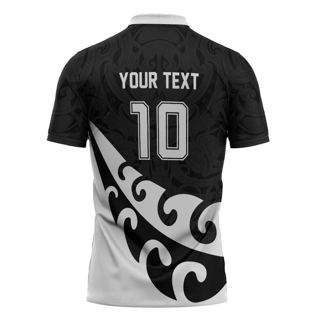 Custom NZ Rugby Zipper Polo Shirt Koru and Silver Fern Sporty Style LT03 - Polynesian Pride