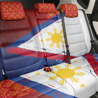 Philippines National Flag Day Back Car Seat Cover Polynesian and Yakan Tattoo Brush Style