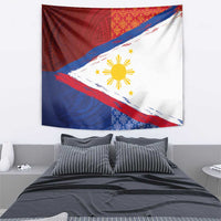 Philippines National Flag Day Tapestry Polynesian and Yakan Tattoo Brush Style