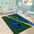 Solomon Island Crocodile and Shark Area Rug Polynesian Pattern