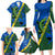 Solomon Island Crocodile and Shark Family Matching Long Sleeve Bodycon Dress and Hawaiian Shirt Polynesian Pattern