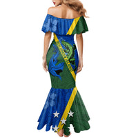 Solomon Island Crocodile and Shark Family Matching Mermaid Dress and Hawaiian Shirt Polynesian Pattern