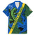 Solomon Island Crocodile and Shark Family Matching Off Shoulder Maxi Dress and Hawaiian Shirt Polynesian Pattern